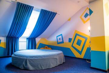 Номер эконом-класса с круглой кроватью в Гостинице Пушкарская Слобода